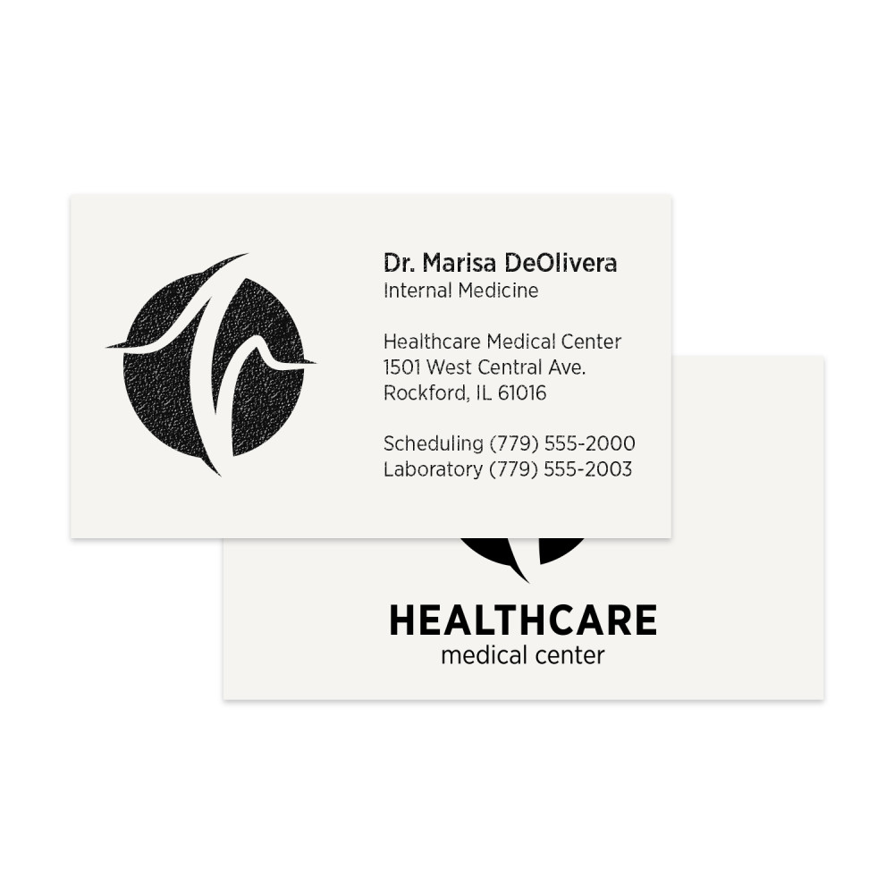 1 Color Premium Business Cards || Business Cards || Raised Print, 2 Sided 