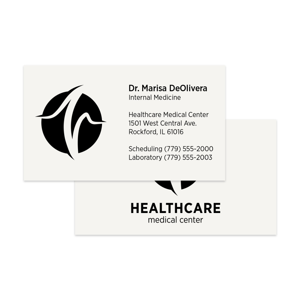 1 Color Premium Business Cards || Business Cards || 2 Sided, Flat Print 