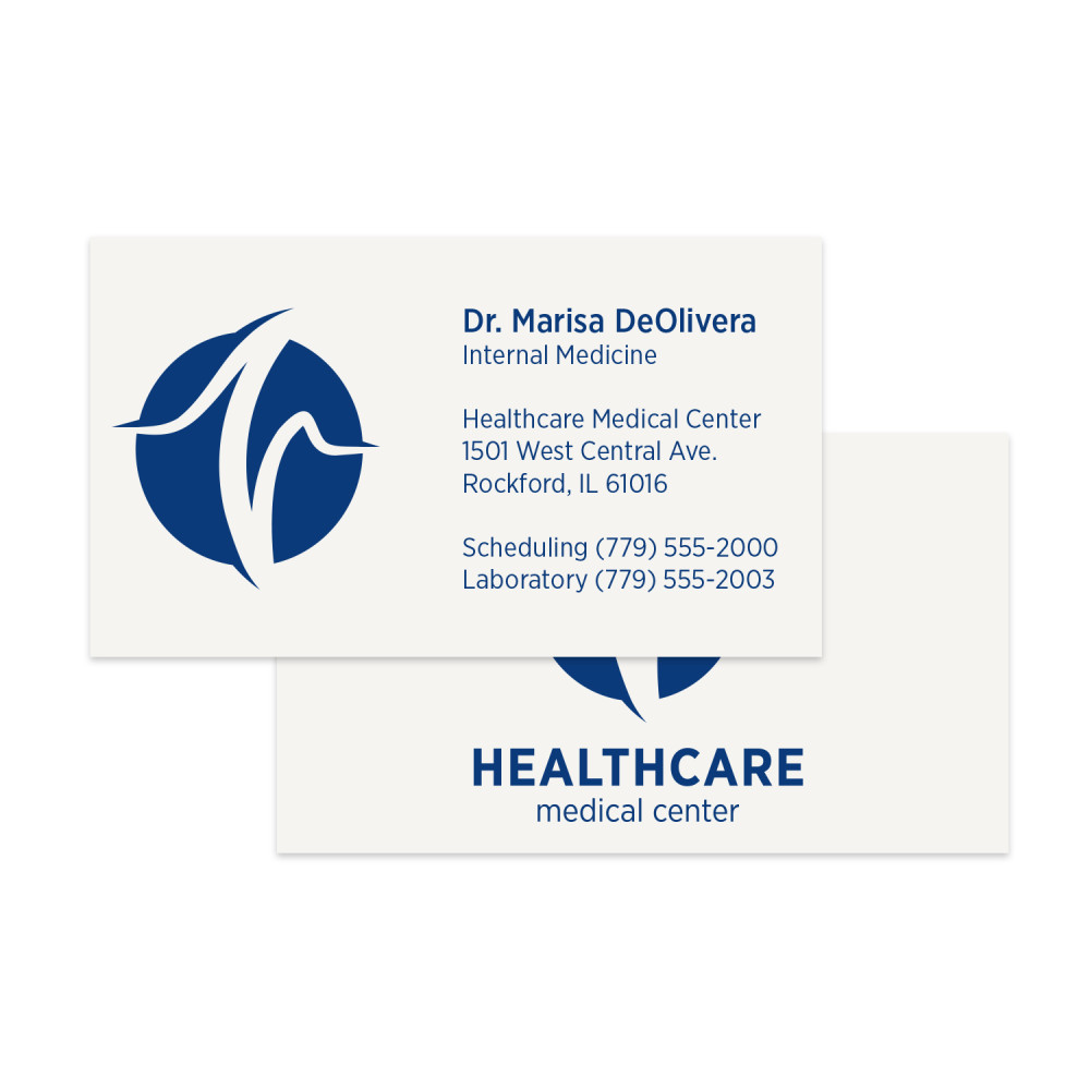 1 Color Standard Business Cards || Business Cards || 2 Sided, Flat Print 