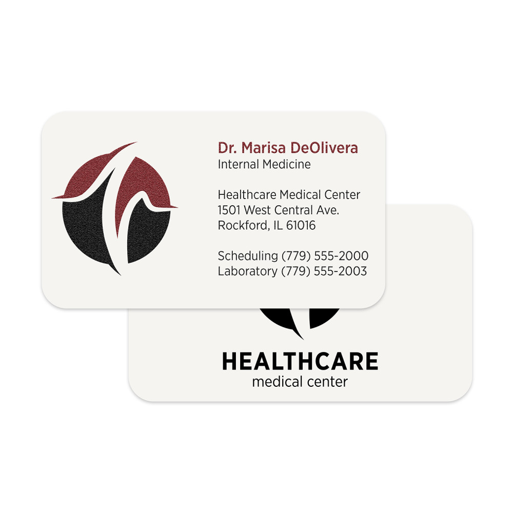 2 Color Standard Business Cards || Business Cards || 2 Sided, Raised Print, Round Corners 