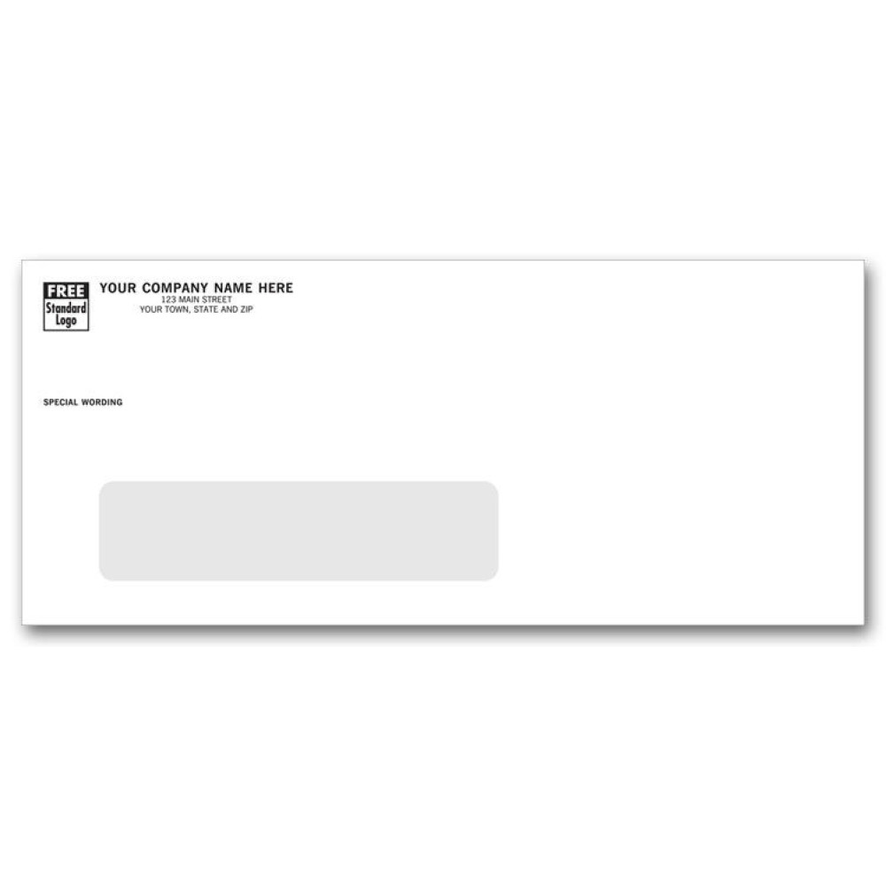 #10 Large Single Window Envelopes  