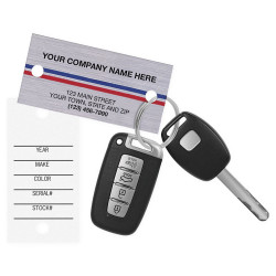 Auto Key Tags, Brushed Chrome