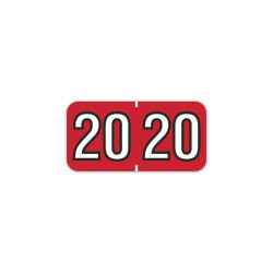 2020 Barkley End Tab Compatible Year Label Rolls Red