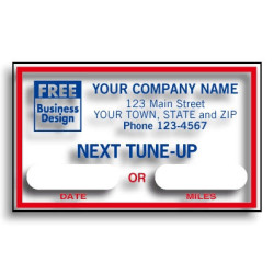 Windshield Next Tune Up Labels