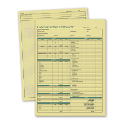 Landscaping Estimate Forms