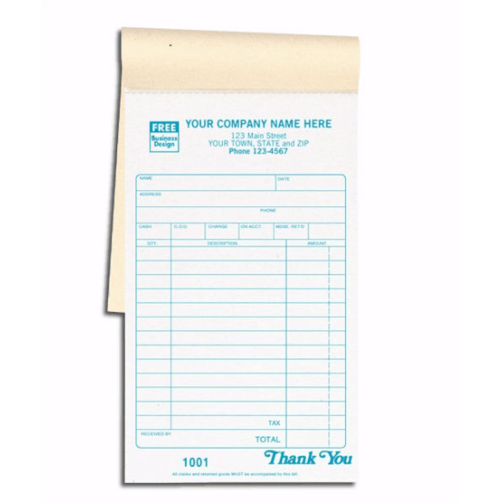 Carbon Copy Sales Receipt Books 