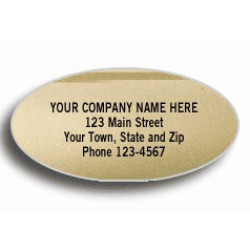 Oval Gold Labels Foil Multipurpose Address Labels