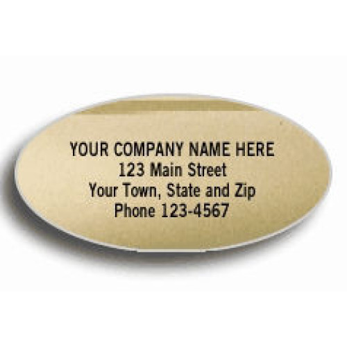 Oval Gold Labels Foil Multipurpose Address Labels 