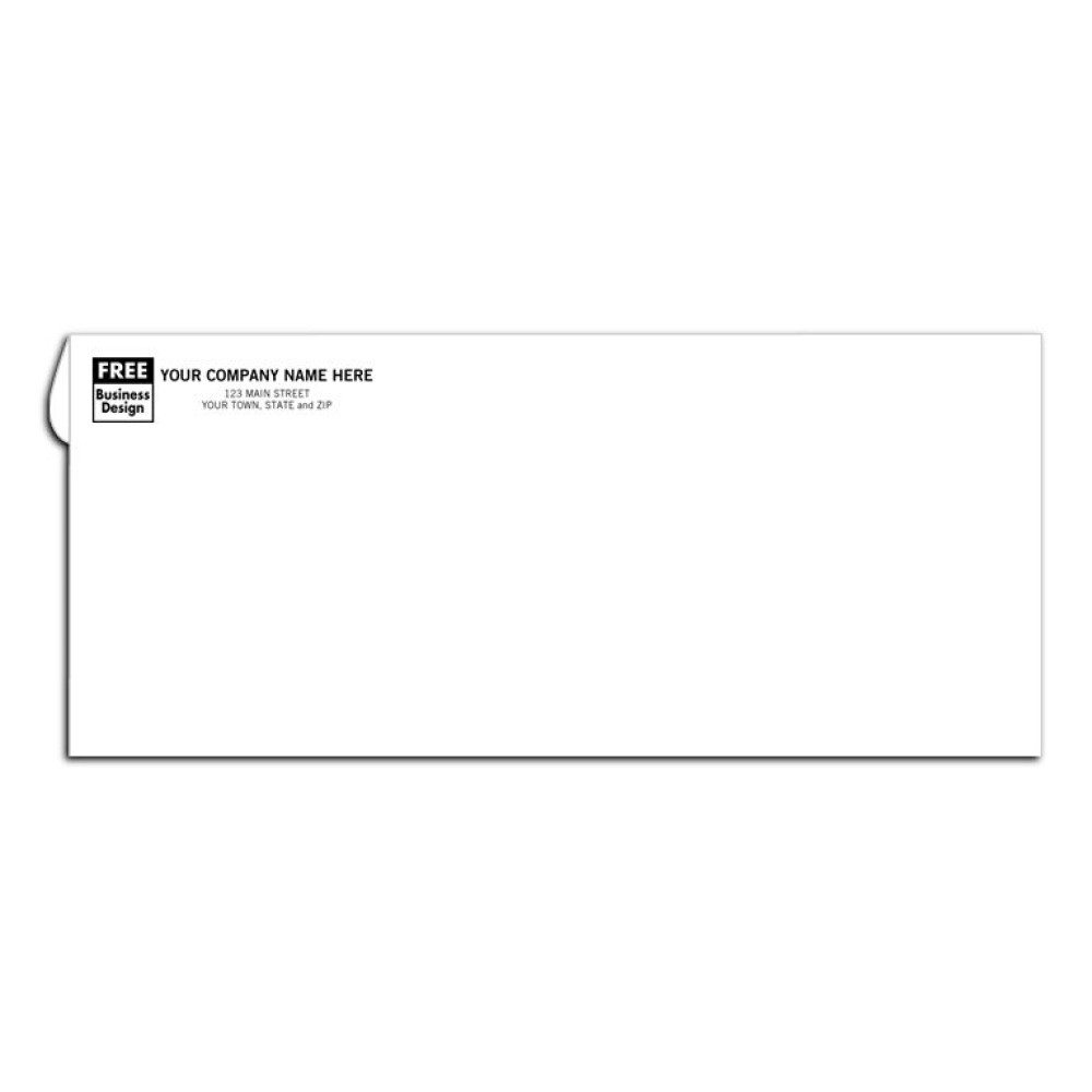 No. 10 Custom Business Envelopes, Imprinted, No Window 