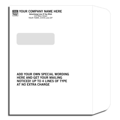 Imprinted Booklet Type Window Envelopes 