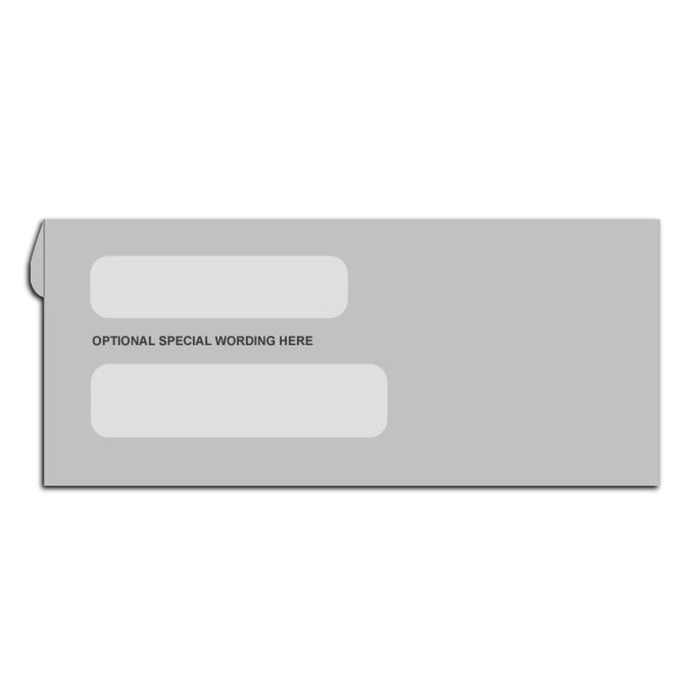 Gray Colored Envelopes with Windows 