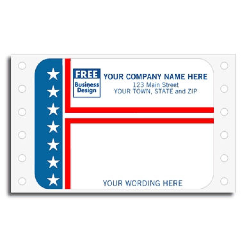 Patriotic Continuous Mailing Labels 