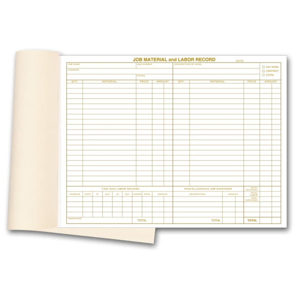 Material & Labor Business Forms 