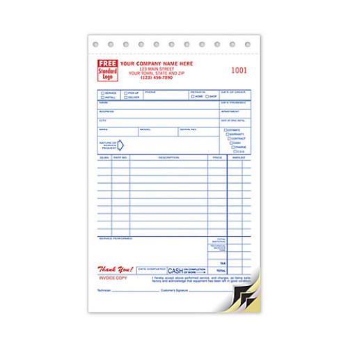 Sales and Service Invoice Forms 