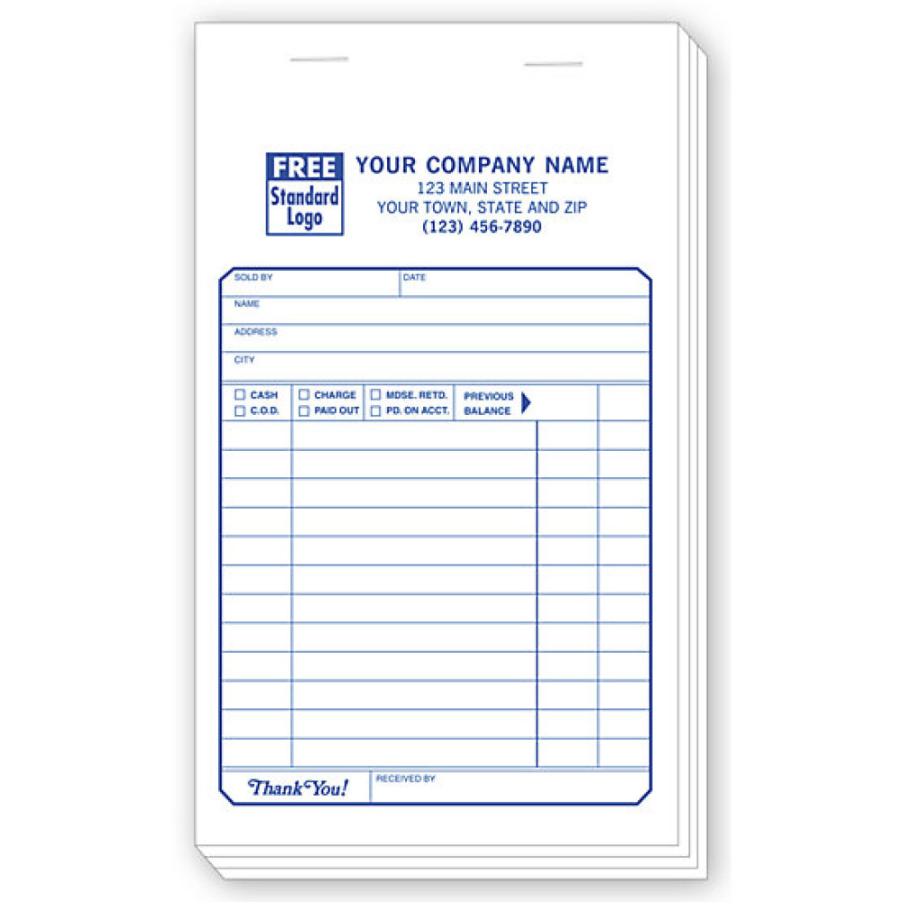 Sales Slips Pads with Carbon Copies 