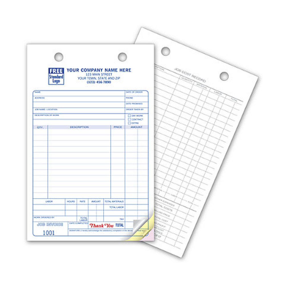 Work Order Register Forms - Large Classic 