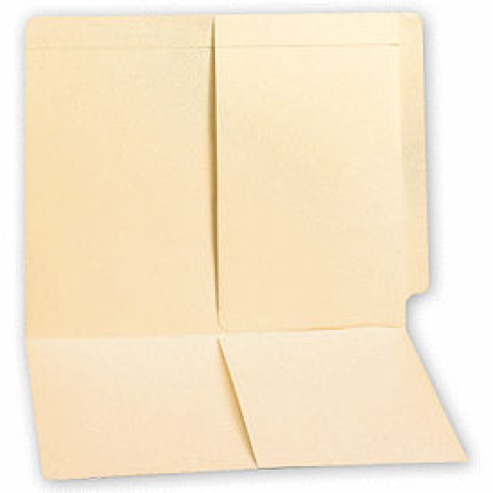 End Tab Folders, Manila, 11pt, 2 Half Pocket, No Fastener (Item # 12880) - Business Checks Supplies  - Business Checks  