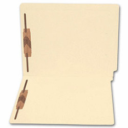 End Tab Full Cut Manila Folder, 11 pt, Two Fastener