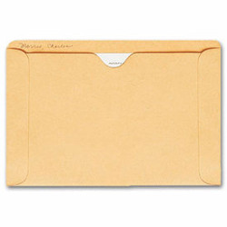 Straight Tab Card File Pocket, 5 1/2 x 8 1/8, Buff