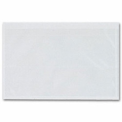 Adhesive Transparent Plastic File Pockets, 8 1/2" x 5 1/4"