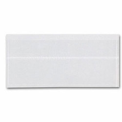 Adhesive Transparent Plastic File Pockets, 7 1/4" x 3 1/4"