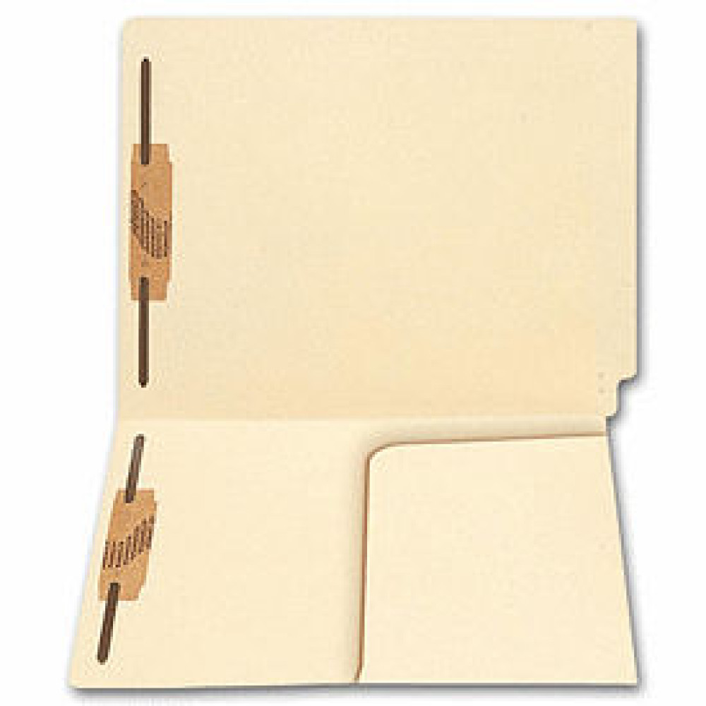 End Tab Half Pocket Manila Folder, 11 pt, Two Fastener (Item # 21752) - Business Checks Supplies  - Business Checks  