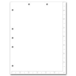 Chart File Divider Sheets, Unruled