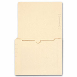 End Tab Full Pocket Manila Folder, 11 pt, No Fastener