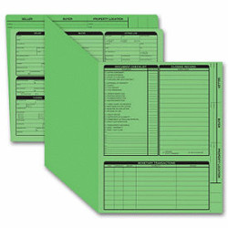 Real Estate Folder, Right Panel List, Letter Size, Green