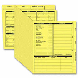 Real Estate Folder, Right Panel List, Letter Size, Yellow