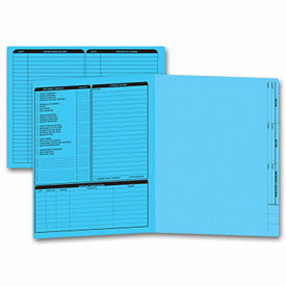 Real Estate Folder, Left Panel List, Letter Size, Blue (Item #285B) - Business Checks Supplies  - Business Checks  