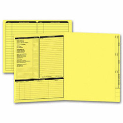 Real Estate Folder, Left Panel List, Letter Size, Yellow