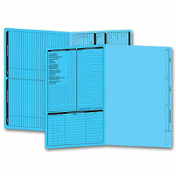 Real Estate Folder, Left Panel List, Legal Size, Blue