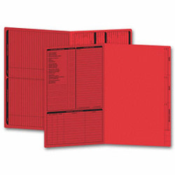 Real Estate Folder, Left Panel List, Legal Size, Red