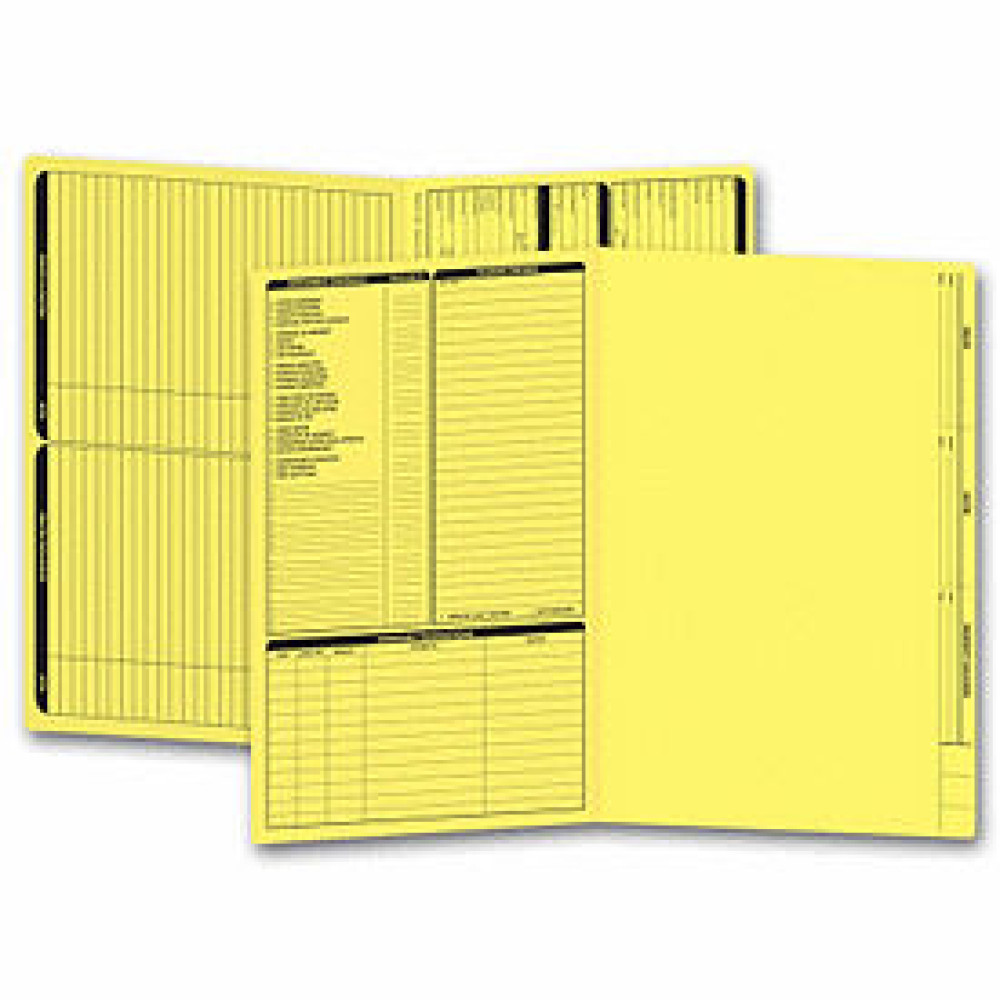 Real Estate Folder, Left Panel List, Legal Size, Yellow (Item #286Y) - Business Checks Supplies  - Business Checks  