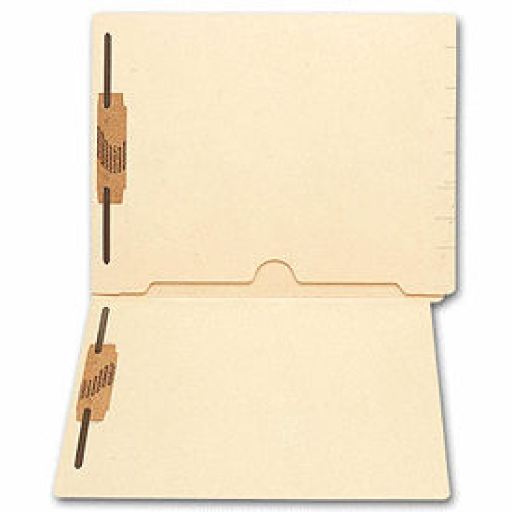 End Tab Full Pocket Manila Folder, 11 pt, Two Fastener (Item # 45551) - Business Checks Supplies  - Business Checks  