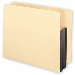 End Tab File Pockets, Manila, 3 1/2" Expansion