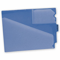 End Tab File Folder Out Guides, Center Position, Blue