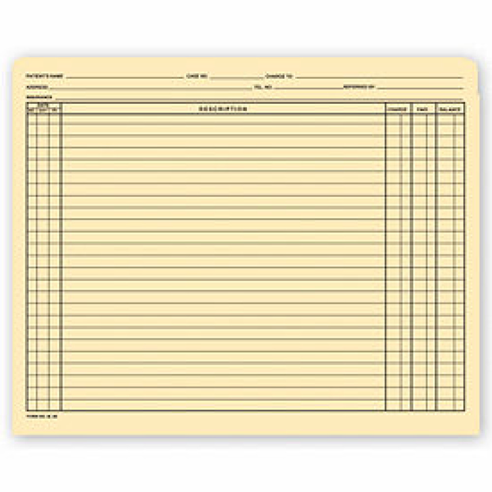 Top Tab File Pockets, Manila, 11 pt, Pre Printed 1 Column (Item #8L60) - Business Checks Supplies  - Business Checks  