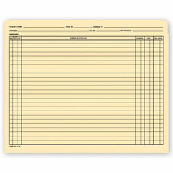 Top Tab File Pockets, Manila, 11 pt, Pre Printed 1 Column