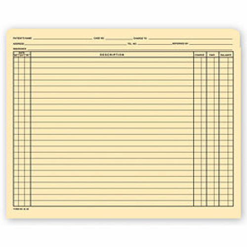 Top Tab File Pockets, Manila, 11 pt, Pre Printed 1 Column (Item #8L60) - Business Checks Supplies  - Business Checks  