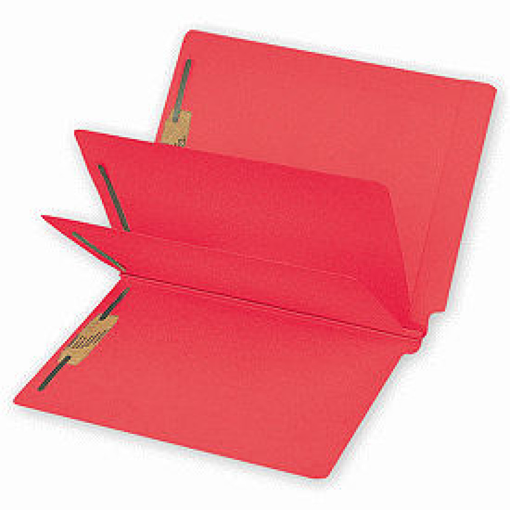 End Tab Folders, Colored, 14pt, 2 Divider, Multi Fastener (Item # C25913) - Business Checks Supplies  - Business Checks  