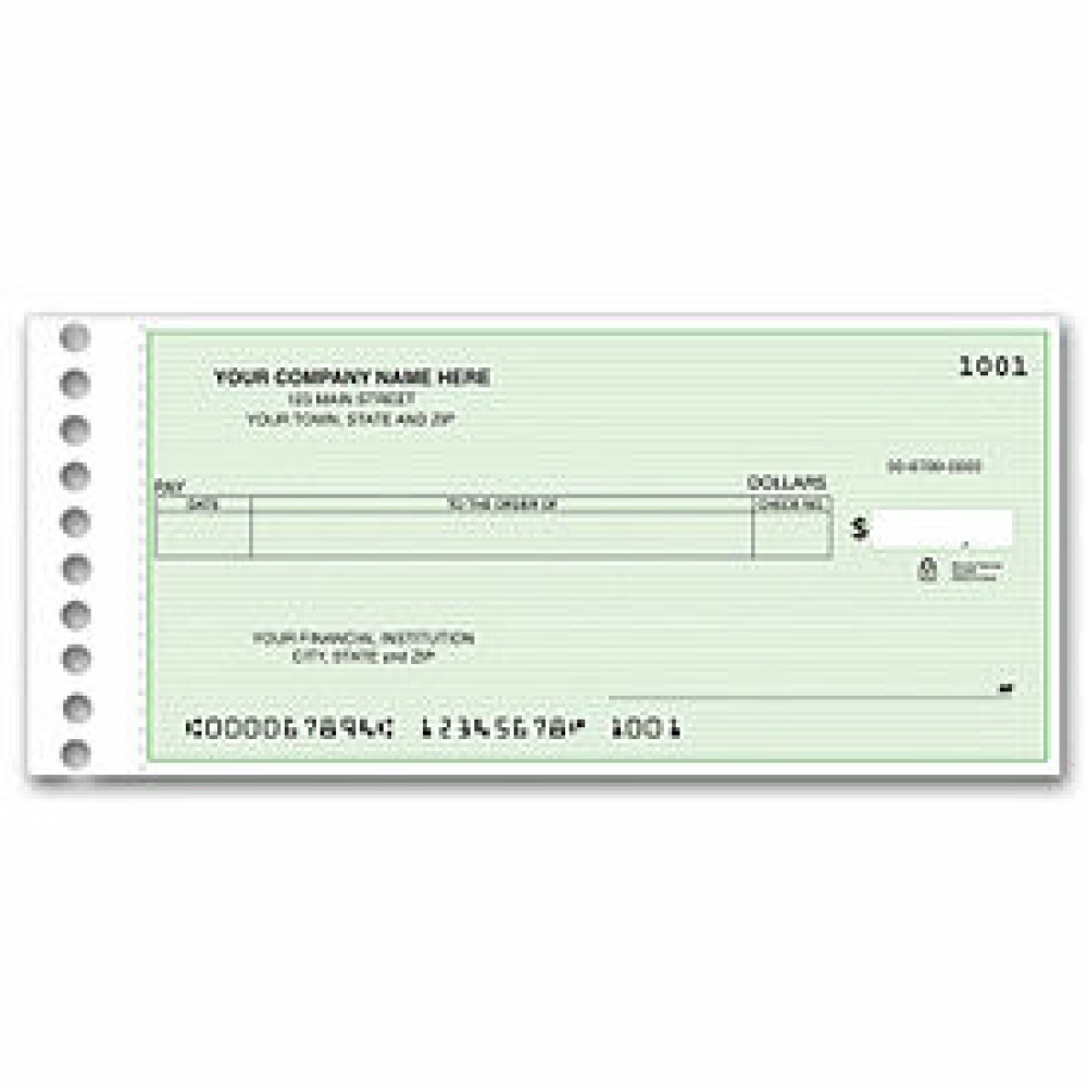 Personal Center Check (Item # 116014N) - One-Write Checks  - Business Checks  