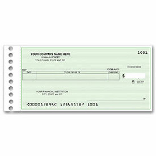 Personal Center Check (Item # 116014N) - One-Write Checks  - Business Checks  