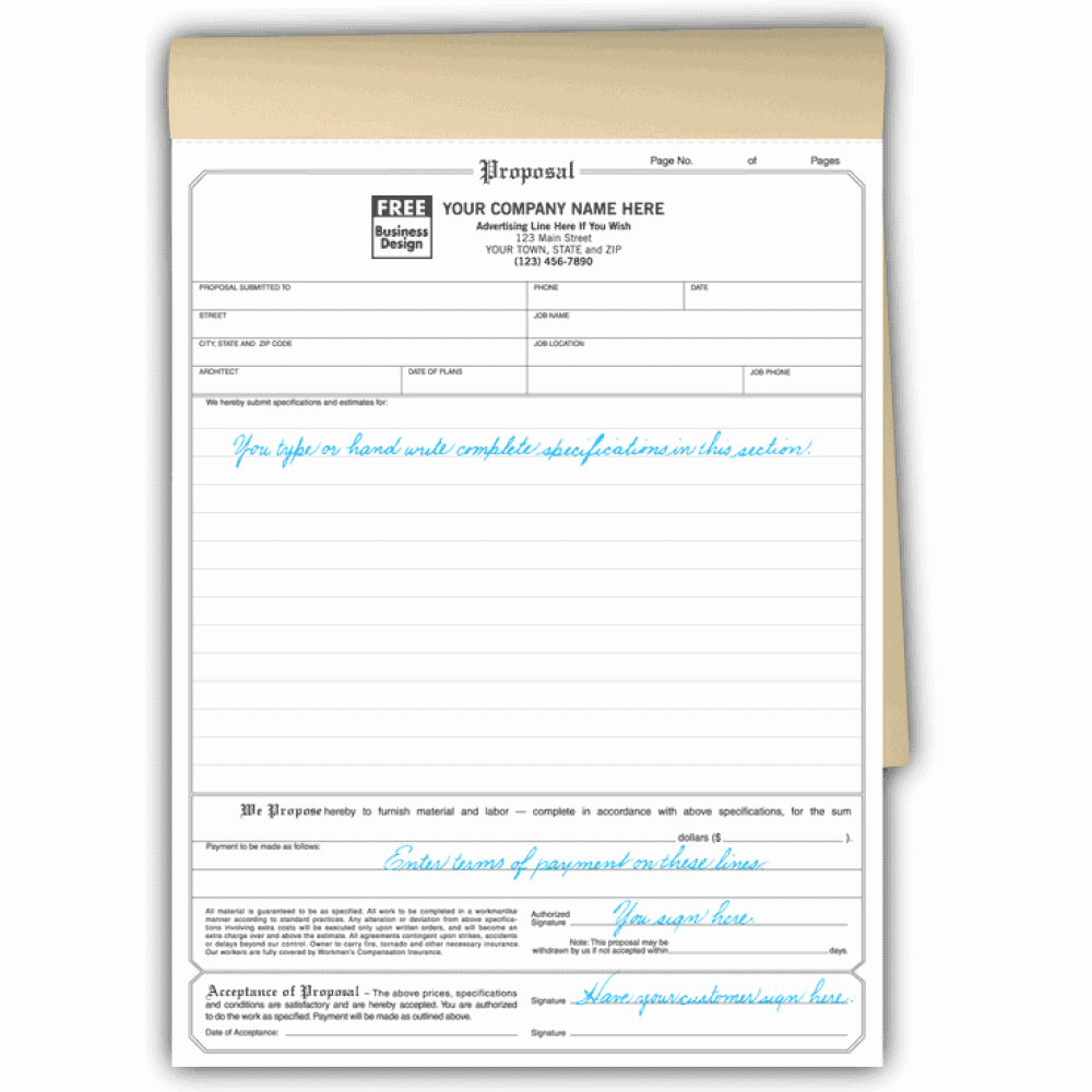 Classic Proposal Forms  