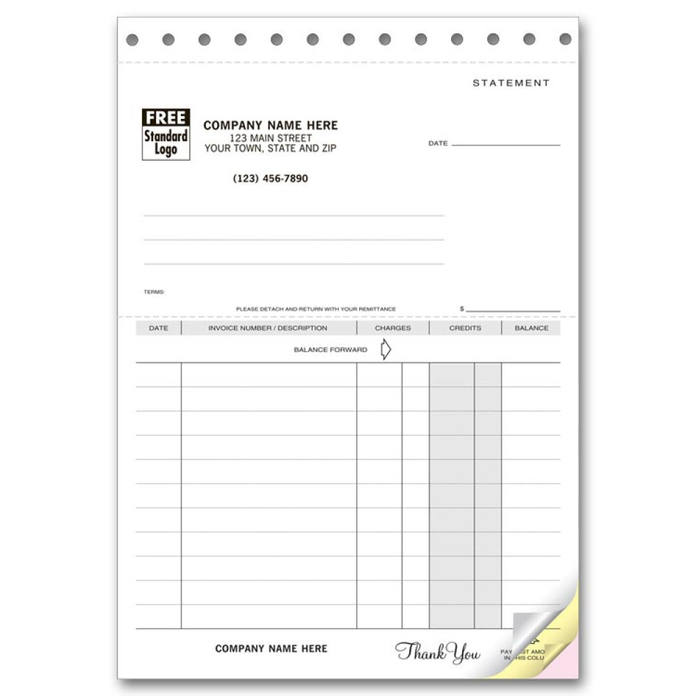 Carbonless Statement Business Forms 