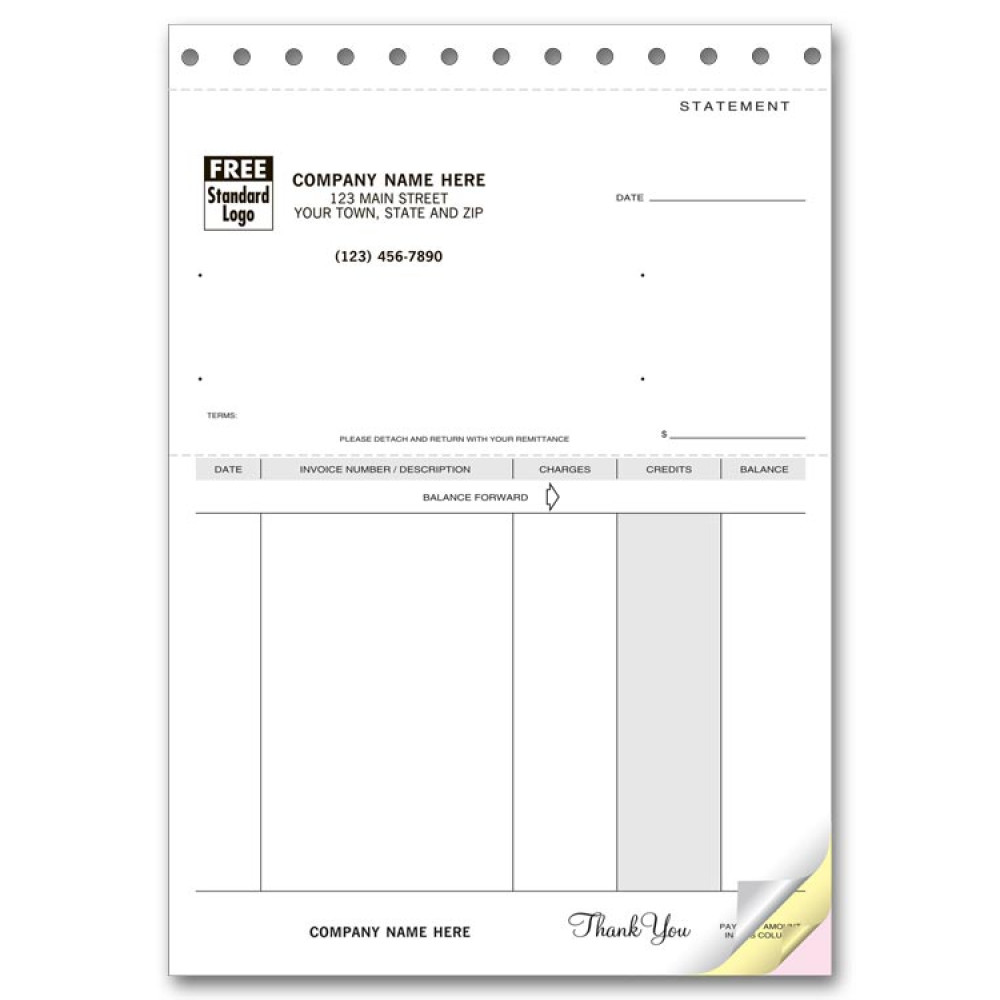 Compact Unlined Statement Forms 