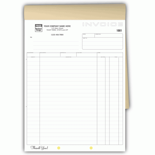 Triplicate Invoice Business Forms 