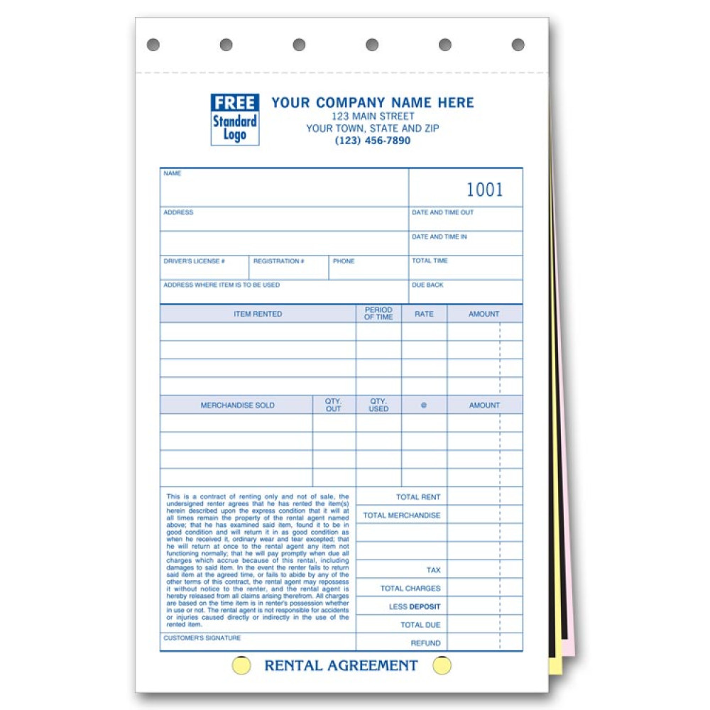 Rental Agreement With Carbons 