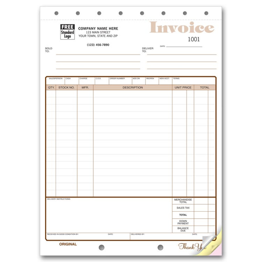 Professional Invoices - Appliances & Furniture Invoices 